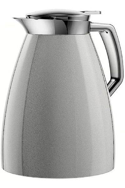 emsa ​Emsa Plaza Flask, 1L, Silver – Elegant, Leak-Proof, Long-Lasting Hot & Cold Insulation