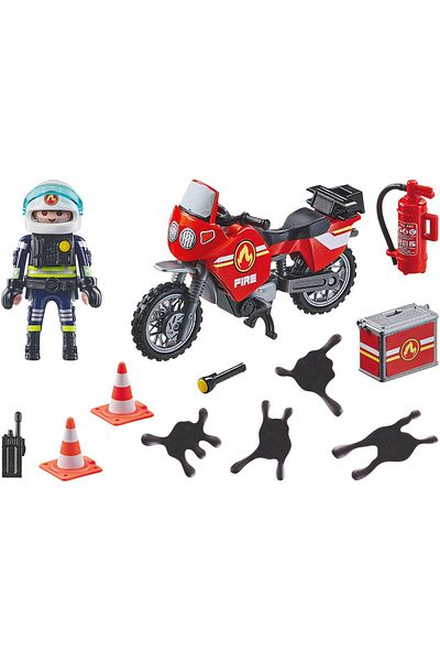 Playmobil Act!on Heroes - Fire engine at the scene of the accident