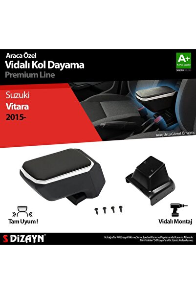 Drs Tuning Suzuki Vitara Uyumlu ABS Vidalı Kol Dayama Kolçak Gri 2015 Üzeri A...