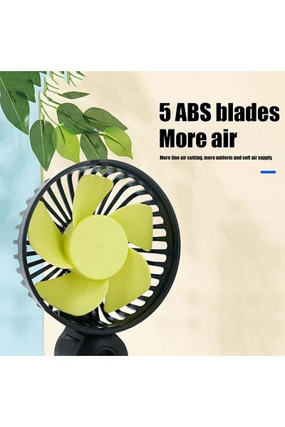 Domybest headrest fan, 12/24 V, plastic, black/yellow, 11.3 x 10.5 x 10.5 cm