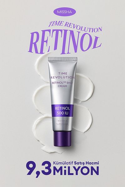 Missha Anti-Wrinkle, Care Cream with Retinol Time Revolution Retinol 500 Shot Cream