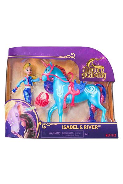 UNICORN Unicorn Academy Playset - Unicorn River and Isabel Doll