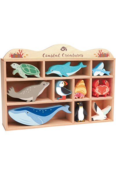 Tender Σετ 10 ξύλινων φιγούρων Tender Leaf Toys - Ζώα του Νερού