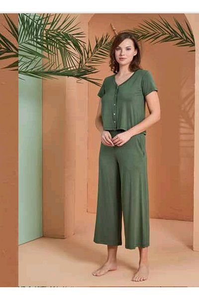 PJS Women's Boy Buttoned Summer Pants Suit