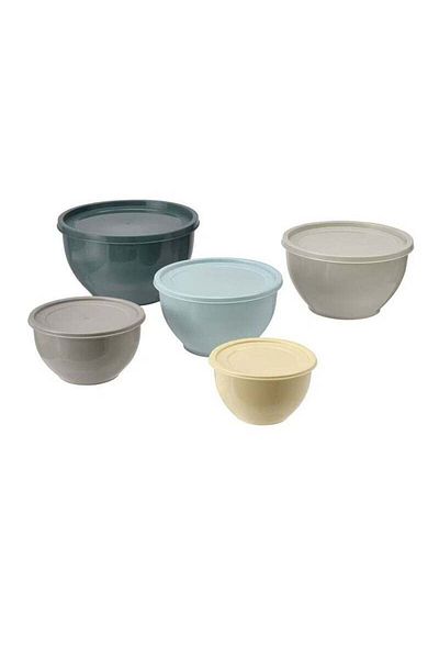 Generic Bowl with lid, set of 5 assorted colors