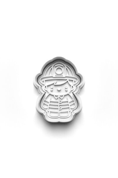 Adana Pasta Malzemeleri Firefighting Department Cookie Cutter and Stamp 3D-05...