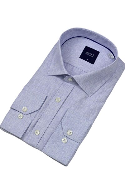 KAMER Чоловіча класична сорочка з довгими рукавами 3744 BGL-ST04392