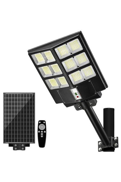 CLASSLIGHTS Lampă solară de 600w cu panou solar monocristalin, 480 LED-uri, telecomandă tip bară,