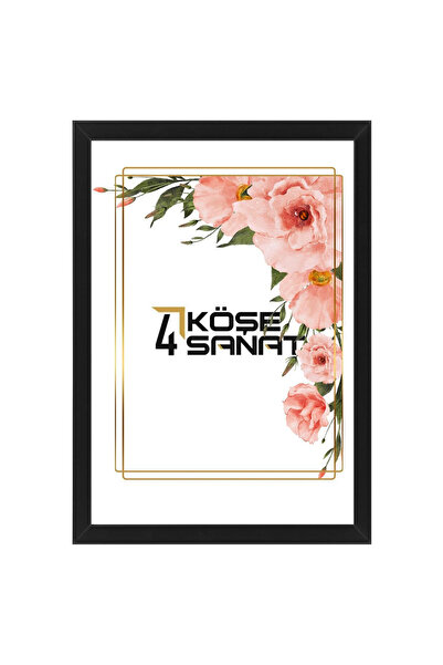 Dört köşe sanatsal A4 Boyutlu Gerçek Camlı Resim Ve Belge Çerçevesi