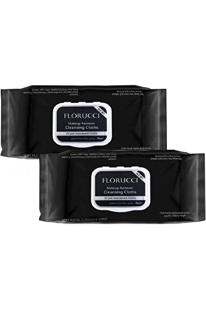 Florucci مناديل مبللة لإزالة المكياج من فلورتشي 25 منديل مكونه من قطعتين