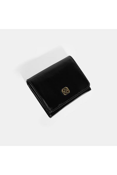 Desa Women's Black Patent Leather Wallet