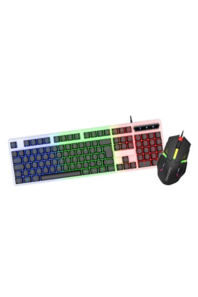 DarkRage C-67 Kablolu Gaming Işıklı Standart Q Klavye & Mouse Türkçe