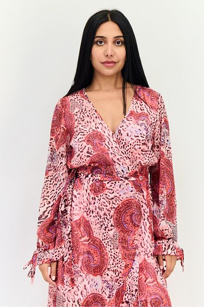 Kendall + Kylie Women Floral Print Belted Maxi Dress, Multicolor