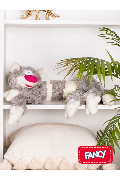 Fancy Cat long plush toy and cushion, 83 cm