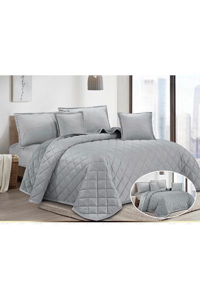 HOURS Horse Fur and Velvet Winter Compressed Duvet Set, Durable and Soft Fabric, 6 Pieces, King Size
