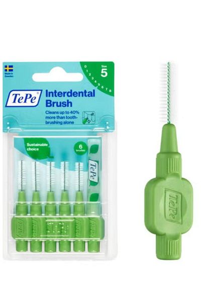 TePe Green interdental brushes 0.8 mm 6 pieces