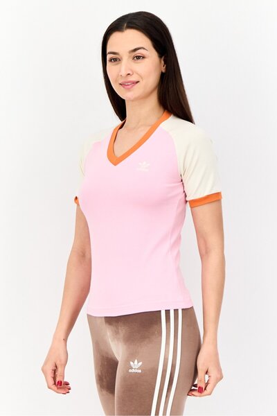 adidas Women Sportswear Fit Short Sleeves Outdoor T-Shirt, Pink