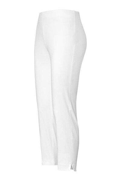 Tchibo Women Regular Fit Plain 7/8 Stretch Pants, White
