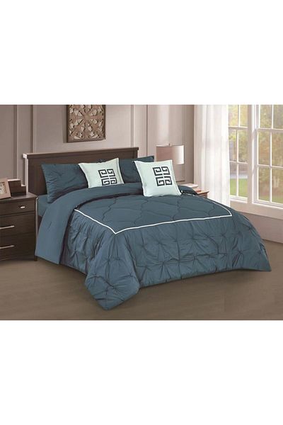 HOURS Lana-008 Horse Comforter Set, 6 Pieces, Crinkled