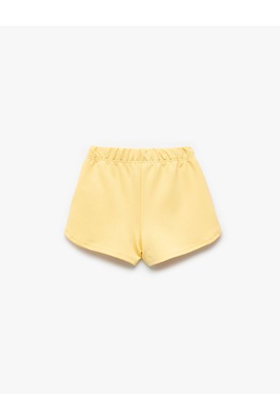 Koton Viscose Fabric Blended Elastic Waist Tie Pocket Mini Shorts
