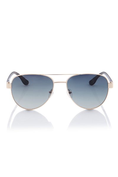Lee Cooper Polarized Sunglasses Gold Frame Gradient G15 Mirror Lens 60mm - LC1201C02