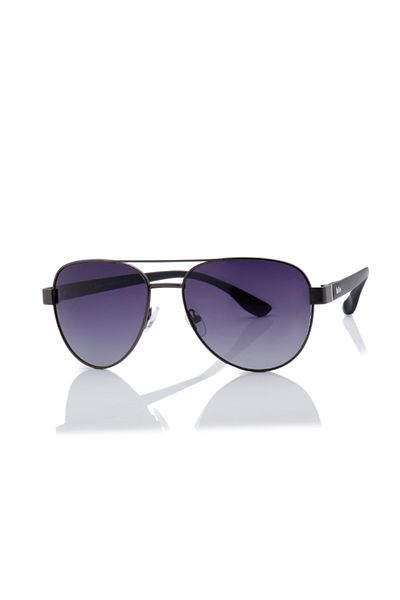 Lee Cooper Polarized Sunglasses Grey Frame Gradient Grey Mirror Lens 60mm - LC1201C01