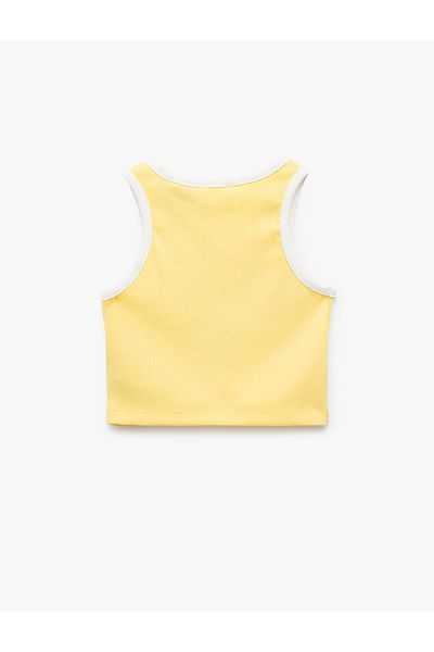 Koton Tweety Licensed Cotton Slim Fit Crew Neck Printed Crop Tank Top