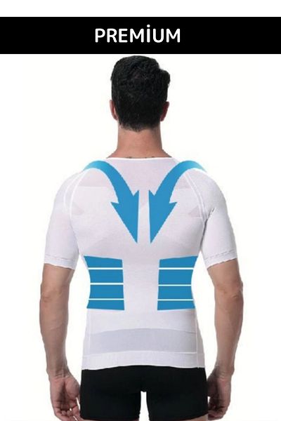 HOBİ CONDİ Trend Model Special Series Upright Posture Gynecomastia Tightening Belly Firming Short Sleeve Corset Athlete