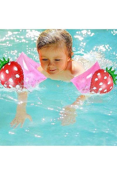fulina 2 Pairs of Swimming Armbands, Fruit Pattern, Inflatable Water Wings, Suitable for Children's Swim