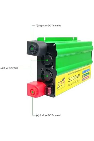 Generic 3000W Modified Sine Wave Power Inverter High Frequency Power Inverter, DC 12V to AC 220V, Converter