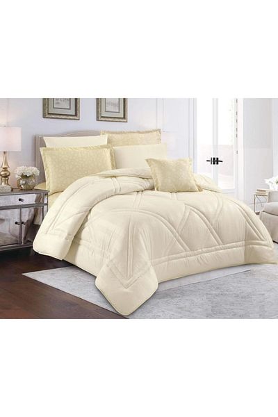 HOURS Sigrid-06 7-Piece Horse Hotel Duvet Set for Two People