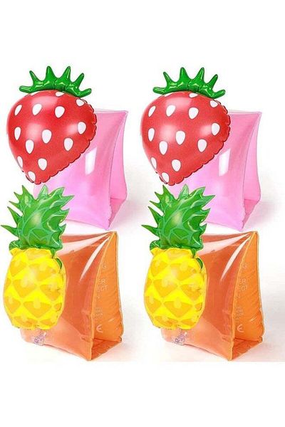 fulina 2 Pairs of Swimming Armbands, Fruit Pattern, Inflatable Water Wings, Suitable for Children's Swim