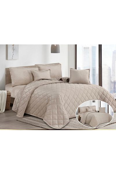 HOURS Horse Fur and Velvet Winter Compressed Duvet Set, Durable and Soft Fabric, 6 Pieces, King Size