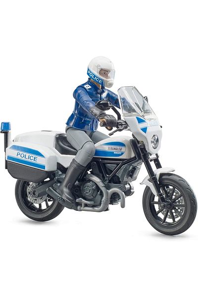 Bruder Motocicleta de politie Bruder Emergency - Scrambler Ducati si politist
