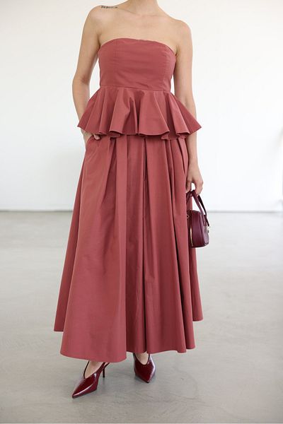 Özge Özgenç Strapless Bustier with Gimped Back