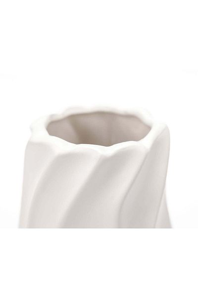 Ella Home Ro Vază decorativă albă „NEW Waves” 24 * 9 * 10 * 13 CM