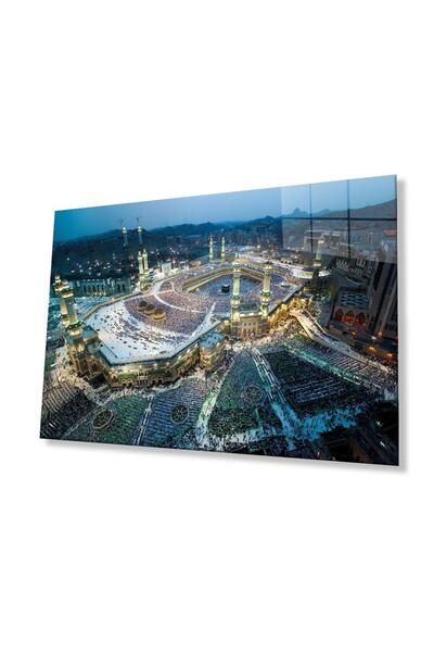 idealizbiz Pejzaž Kaabe Harem sultana Religiozna staklena dekoracija Slika 4m...