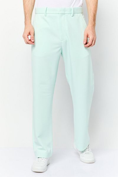 Esprit Men Regular Fit High Rise Straight Leg Pants, Green