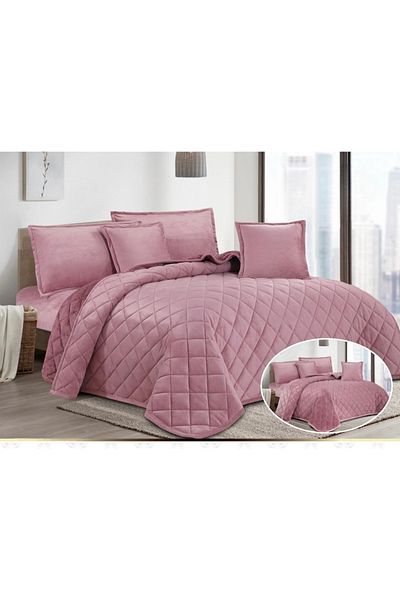 HOURS Horse Fur and Velvet Winter Compressed Duvet Set, Durable and Soft Fabric, 6 Pieces, King Size