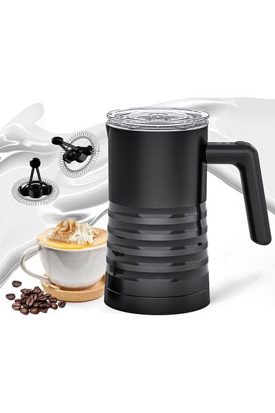 COOYA 4 in 1 Electric Coffee Milk Frother, 350ml, 400W, for Coffee, Latte, Cappuccino, Hot Chocolate