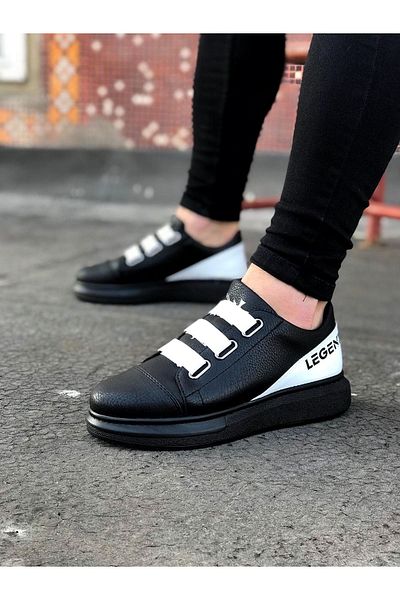 kapsulavm Bant Legend Charcoal White Thick Sole Casual Men's Shoes