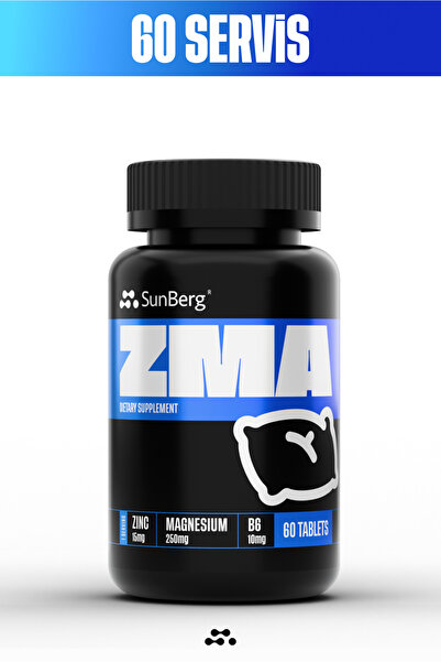 SunBerg ZMA | Çinko Magnezyum B6 Vitamini - 60 Servis