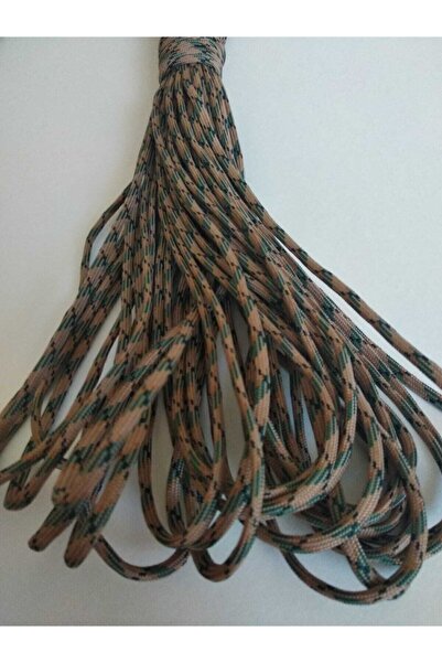 Mhm Collections 5 Meters Paracord Bracelet Rope Green Patterned Sand Camo