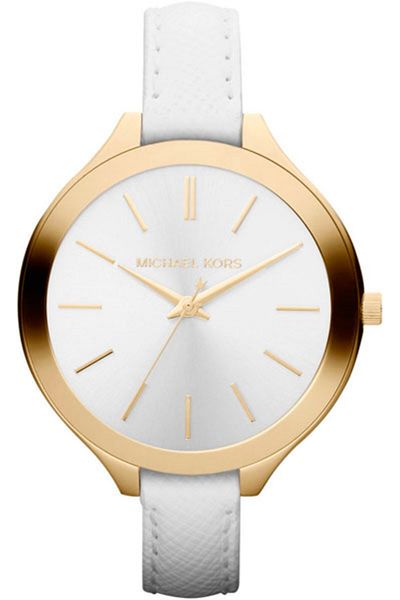 Michael Kors Women's Wristwatch Stainless Steel Leather Yellow Gold