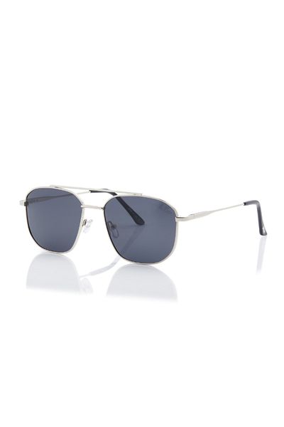 Lee Cooper Polarized Sunglasses Silver Frame Grey Mirror Lens 54mm - LC1204C02