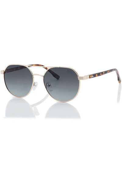 Lee Cooper Polarized Sunglasses Gold Frame Gradient G15 Mirror Lens 56mm - LC1206C03