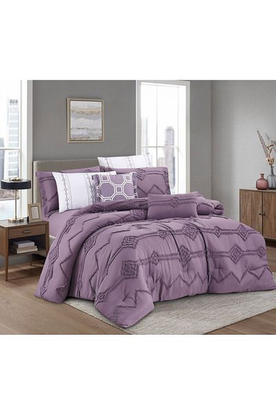 HOURS Horse Comforter Set, Elegant Pattern, Durable Fabric, 8 Pieces, King Size, Double