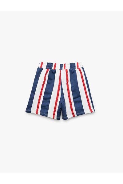 Koton Cotton Pocket Detailed Striped Waist Lace up Shorts