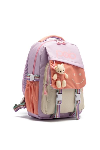 By Hakan My Polo 2015 Primary School Secondary School Bag Backpack Schoolbag Multi-Compartment Orthopedic Back Lila