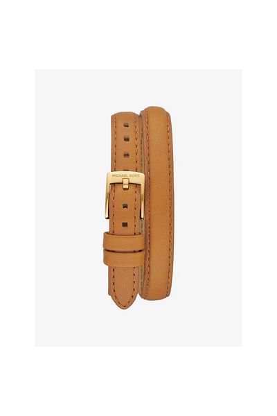 Michael Kors Women's Wristwatch Stainless Steel Leather Yellow Gold